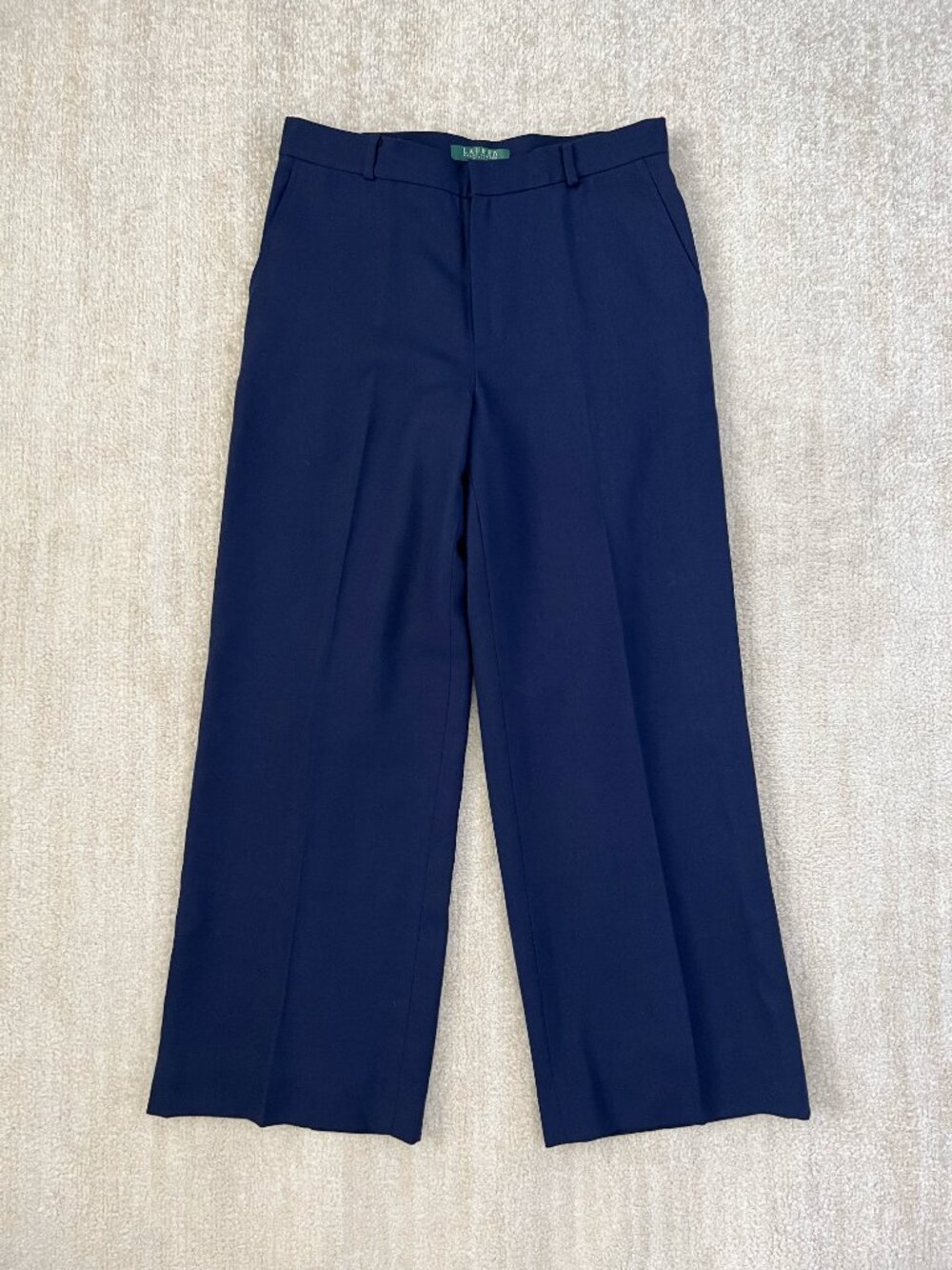 Lauren Ralph Lauren Blue Wool Wide Leg Pants 6P